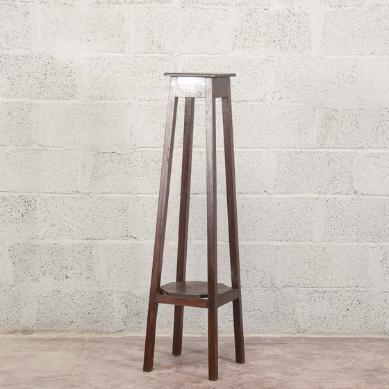 19th Century Fir Wood Tripod Plant Stand – Plant table, Klassiek (photo 3 of 11)