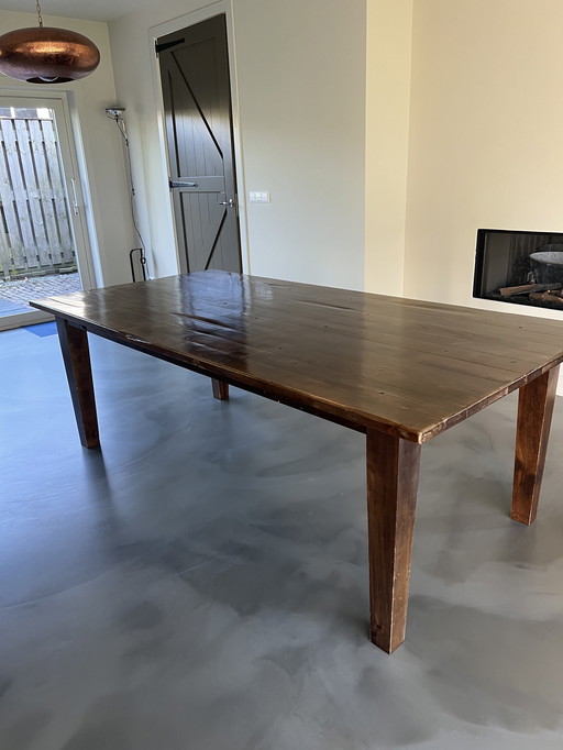 Country-style wooden dining table