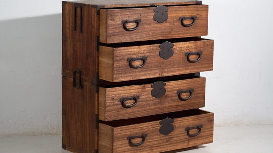 Antique Japanese Tansu - Meiji Period / Taishō (c. ) #57 – Chest of drawers (photo 3 of 40)