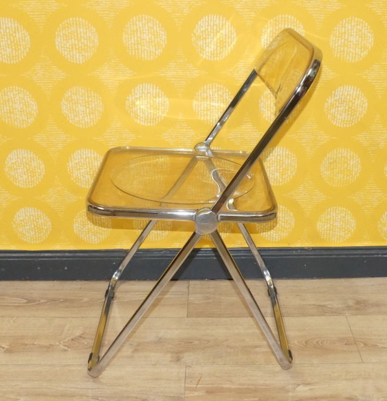 Image 1 of Castelli sedia pieghevole in plastica PLIA Sedia anni '70 design classico giallo trasparente
