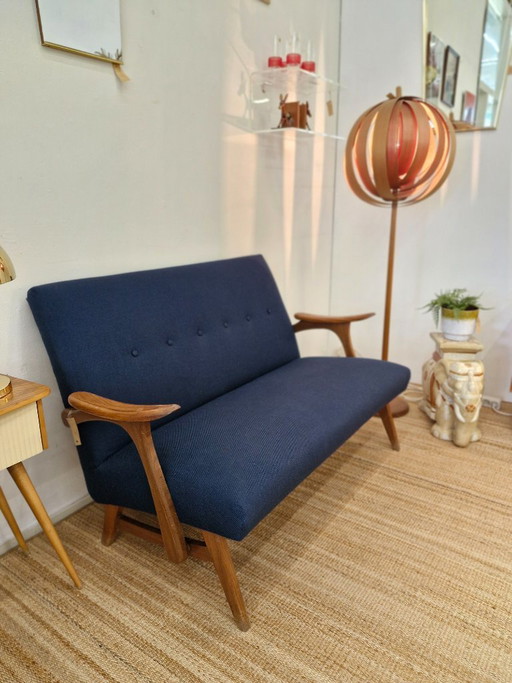 Vintage design teak bench from the 1960s