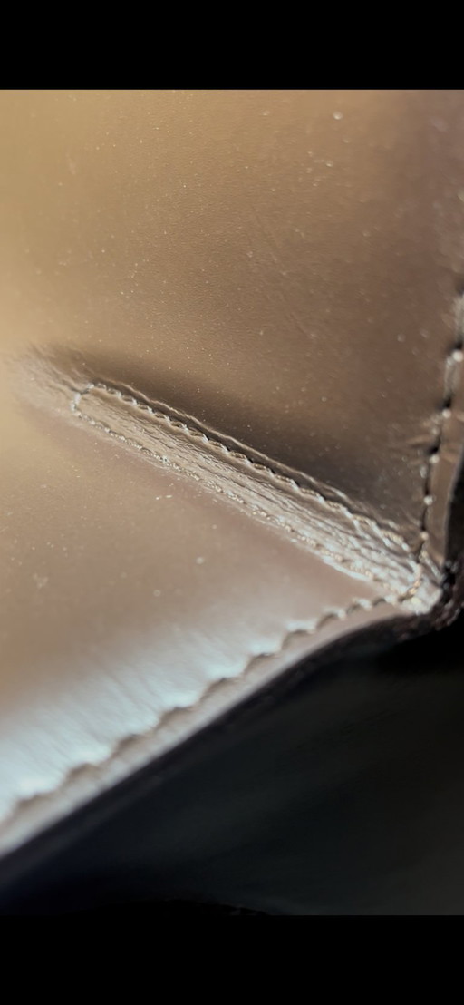 6 sillas de café Poliform BB de cuero de 19" nuevas y originales en caja