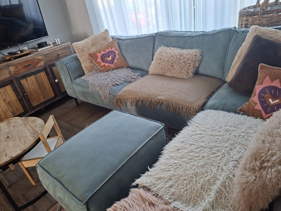 Divano con Pouf – Divani angolari, Metallo, Tessile (photo 3 of 6)