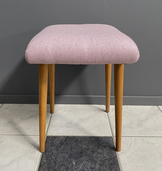 Image 1 of Pink small stool 1970s