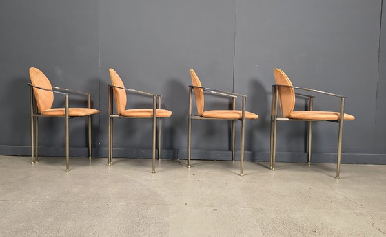Image 1 of Sedie da pranzo vintage Belgo cromate, set di 4 - anni '80