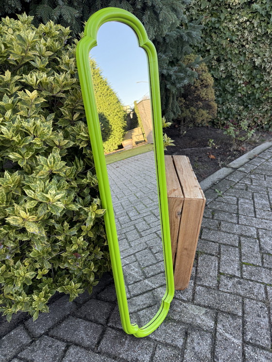 Image 1 of Vintage Mirror with Green Frame