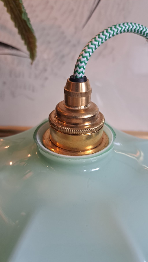 Vintage Groen Glazen Hanglamp