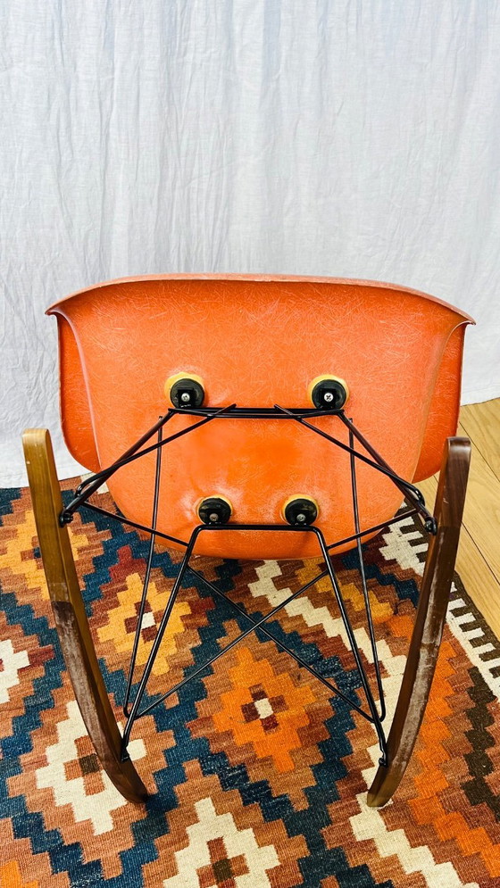 Image 1 of Eames DAX DAG RAR Vintage Peach Fiberglass Rocker