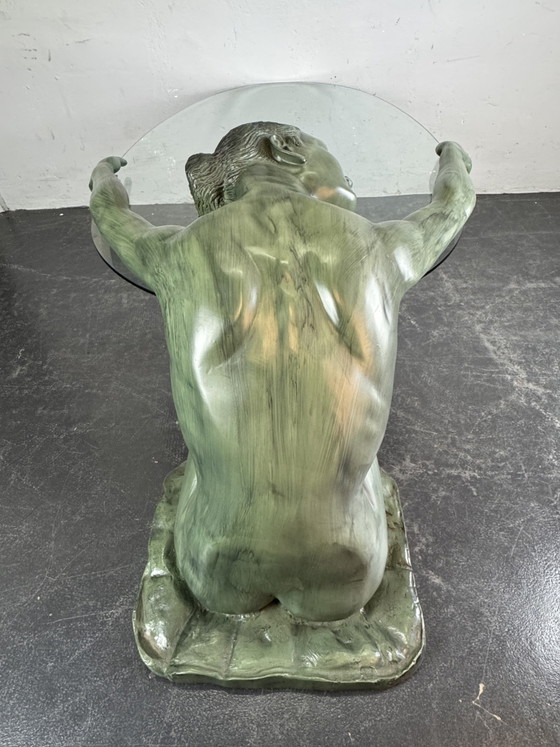 Image 1 of Table sculpturale en bronze