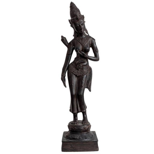 Bronzen Tara – Khmer Revival – 128 – beeldhouwkunst