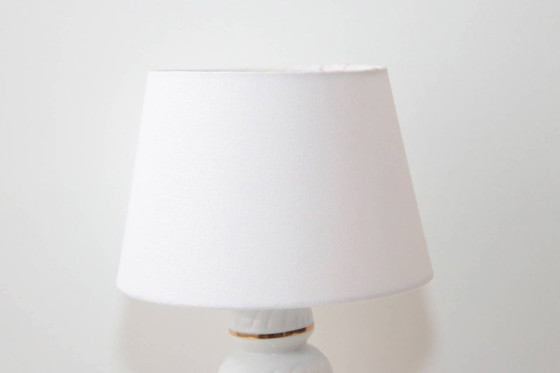 Image 1 of Porcelain table lamp, hand-painted, 1980s vintage