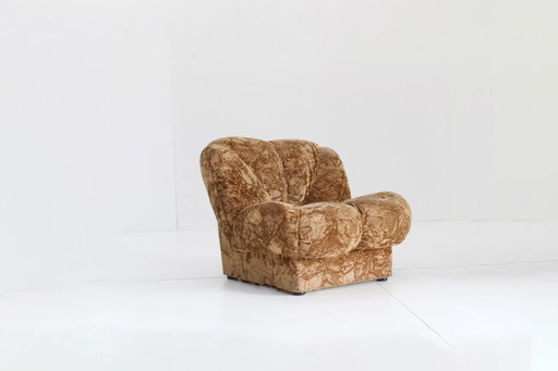 Fauteuil italien vintage 1970 Velours