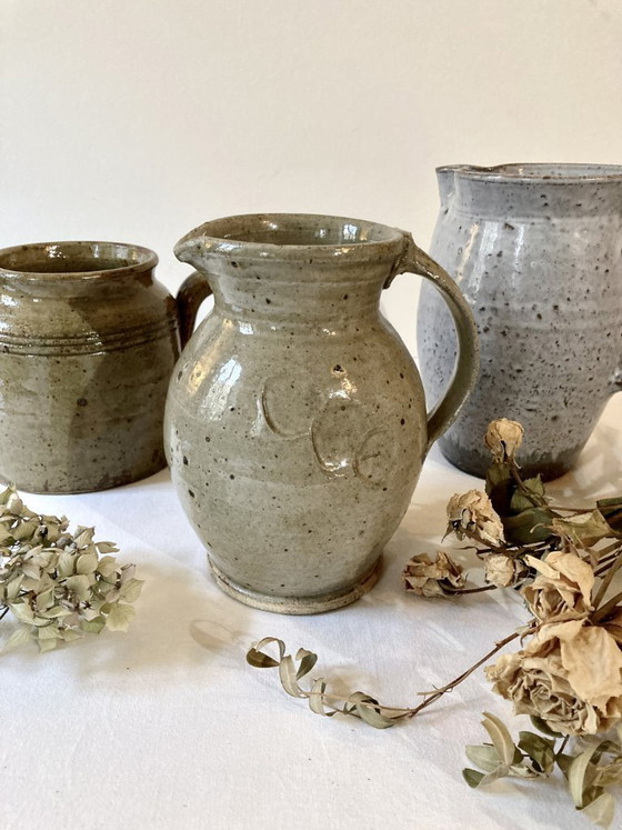 Image 1 of Brocca in gres di pirite grigio-beige