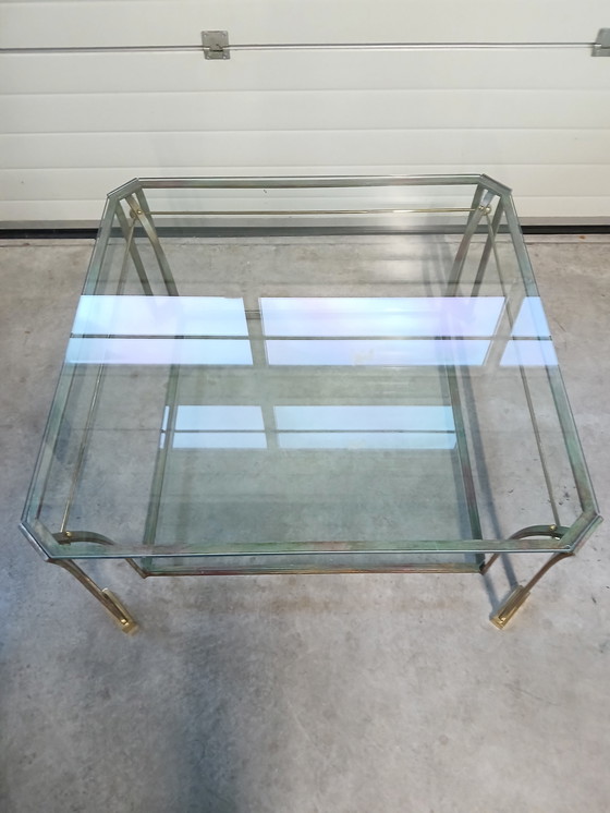 Image 1 of Vintage glass coffee table