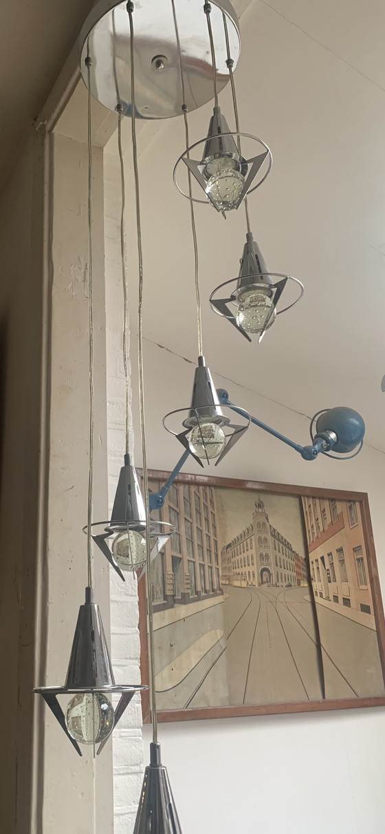 Image 1 of Lámpara Kingston Space Cascade con esferas de cristal de Murano