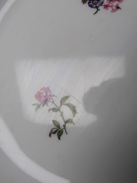 Image 1 of 4 piatti fondi in porcellana di Limoges Bernardaud con decoro floreale degli anni '20-'50