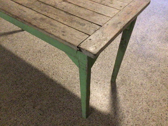 Image 1 of Tuintafel van deur gemaakt