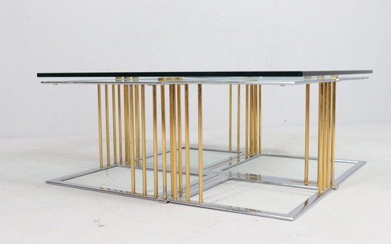 Image 1 of Coffee Table/ Tisch Mit Vier Satztischen Von Rolf Benz, Hollywood Regency, 1980Er Jahre