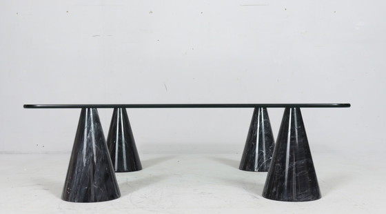 Image 1 of  Coffee Table/Table basse, marbre dans le style de Massimo Vignelli, Italie, années 1980