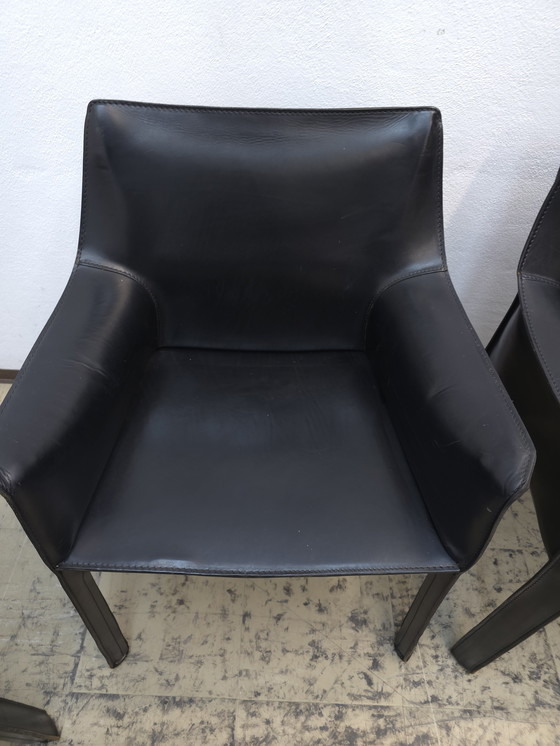 Image 1 of 6x Cassina Cab Stühle Lederstühle Sessel Bellini