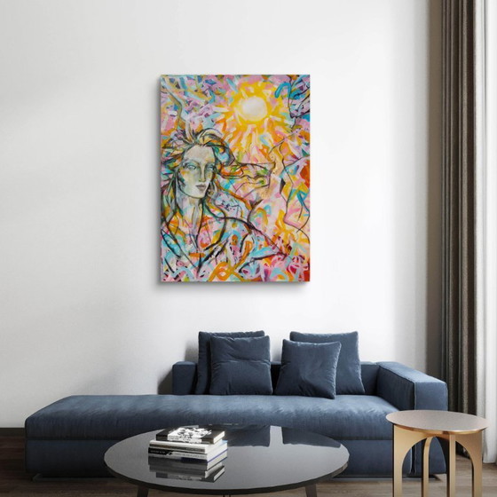 Image 1 of Acrylic painting "sun"