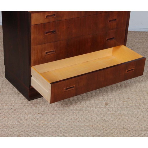 Meuble vitrine/bibliothèque en palissandre par Lyby mobler, 1960 Référence : D1692