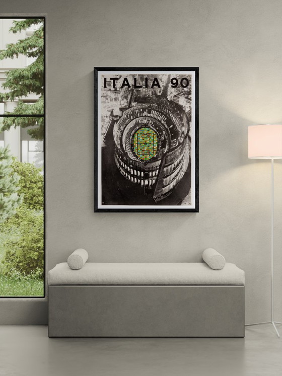 Image 1 of Italia 90 – 1990 Originele vintage sportposter van Alberto Burri – Modern – 100x70 cm