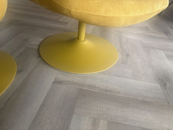 Image 1 of 2x Zuiver Draaistoel Bubba Geel