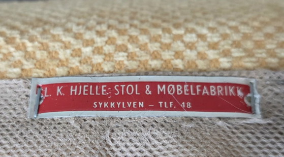 Deux Fauteuils design vintage. Karl Edvard Korseth. LK Hjelle, Bois, Autre, Jaune (photo 14 sur 15)