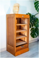 Mobile Archivio con Serrandina, Anni '70, Rovere Miele