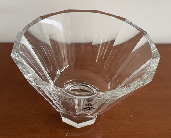 Image 1 of Desna Bohemia - Facet cut crystal bowl on foot