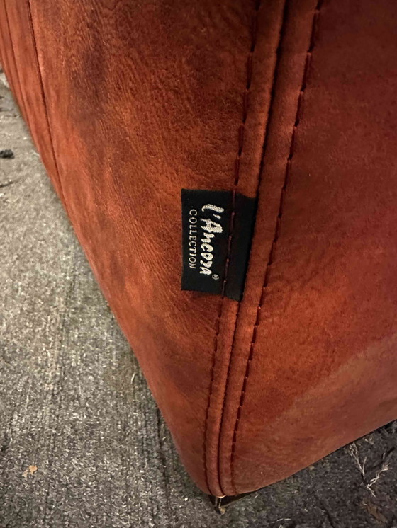 Image 1 of Leren bank driezitter.