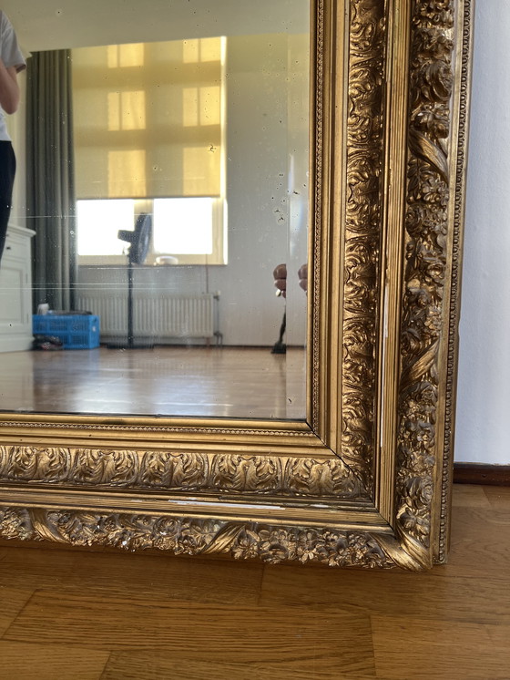 Image 1 of Large French Louis-Philippe bevelled mercury mirror, circa 1840-60