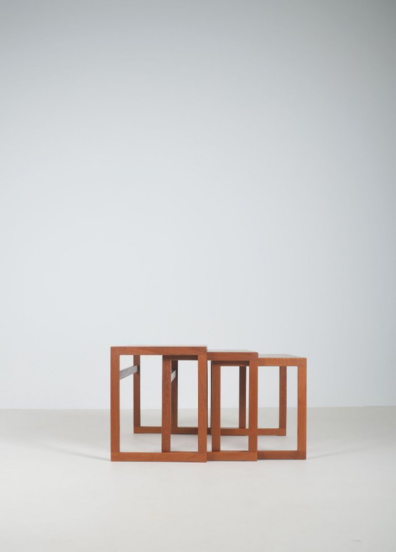 Image 1 of Tables gigognes danoises conçues par Kai Kristiansen pour Vildbjerg, années 1960