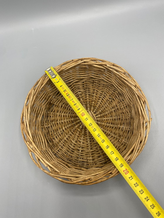 Cesto vintage rotondo in vimini intrecciato – Oggetti decorativi, Wicker (photo 4 of 4)