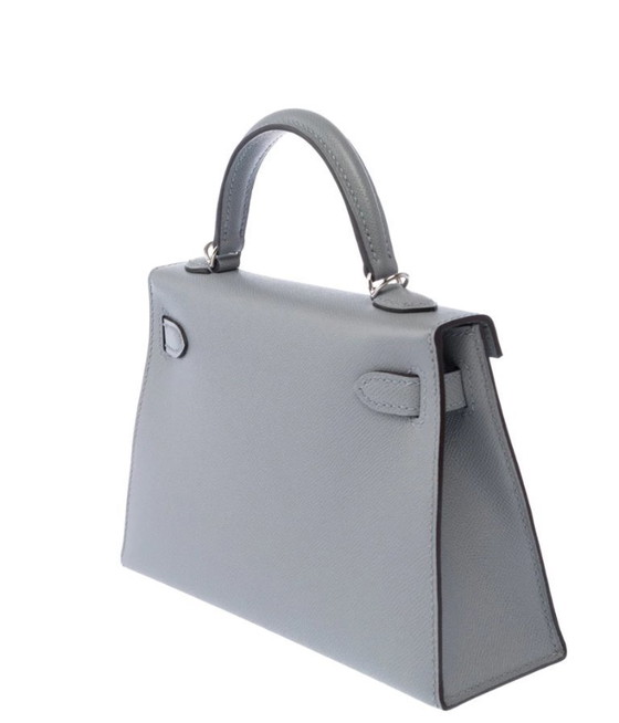 Image 1 of Sac HERMES Kelly Mini en Cuir Gris - 103477 Prix soldé