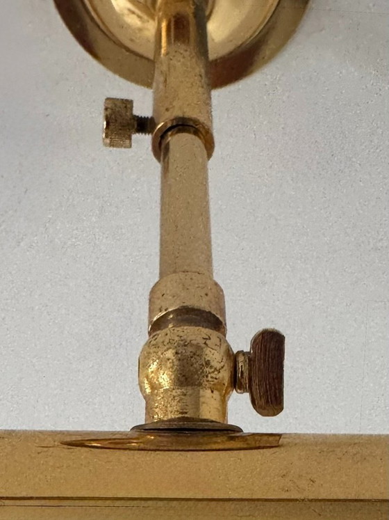 Set van twee vintage verstelbare messing wandlampen, Frankrijk, 1970. – Brass (photo 6 of 9)