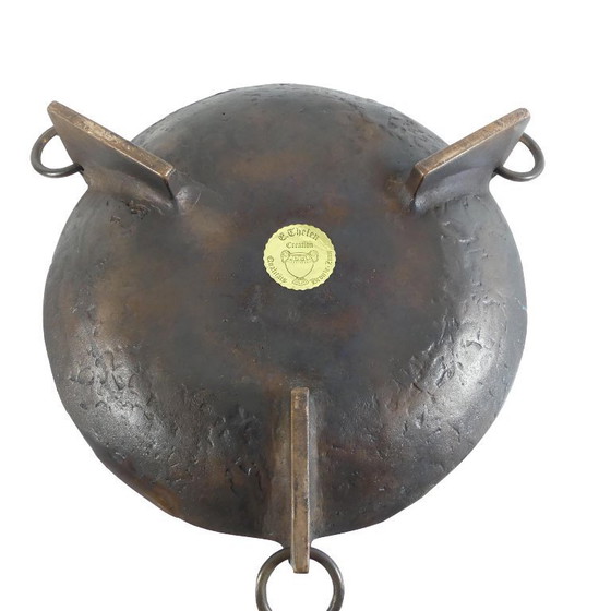 Image 1 of Brutalist bronze bowl, Ø 30 cm, 1960s, E. Thelen Design