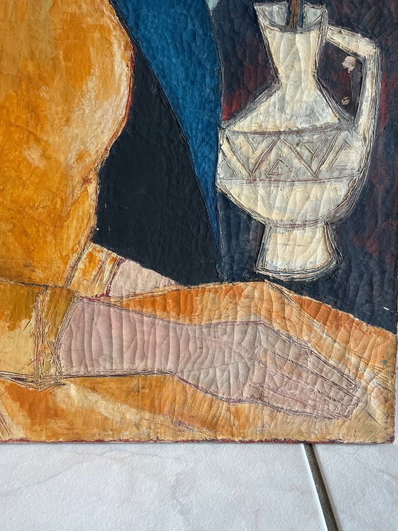 Image 1 of Portrait féminin – Peinture moderniste années 50 – École de Paris – Jean Berthier