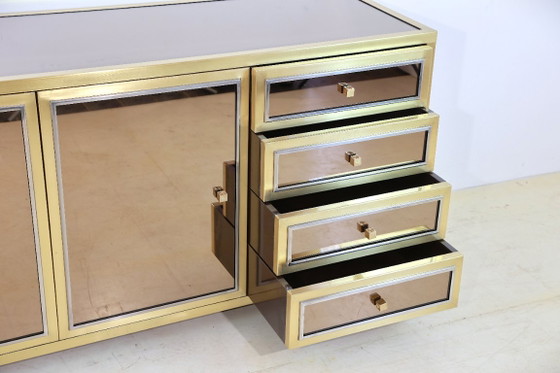 Rare 1970s Michel Pigneres Sideboard / Credenza – France – L'Angolo Metallarte Roma, Brass (photo 8 of 12)