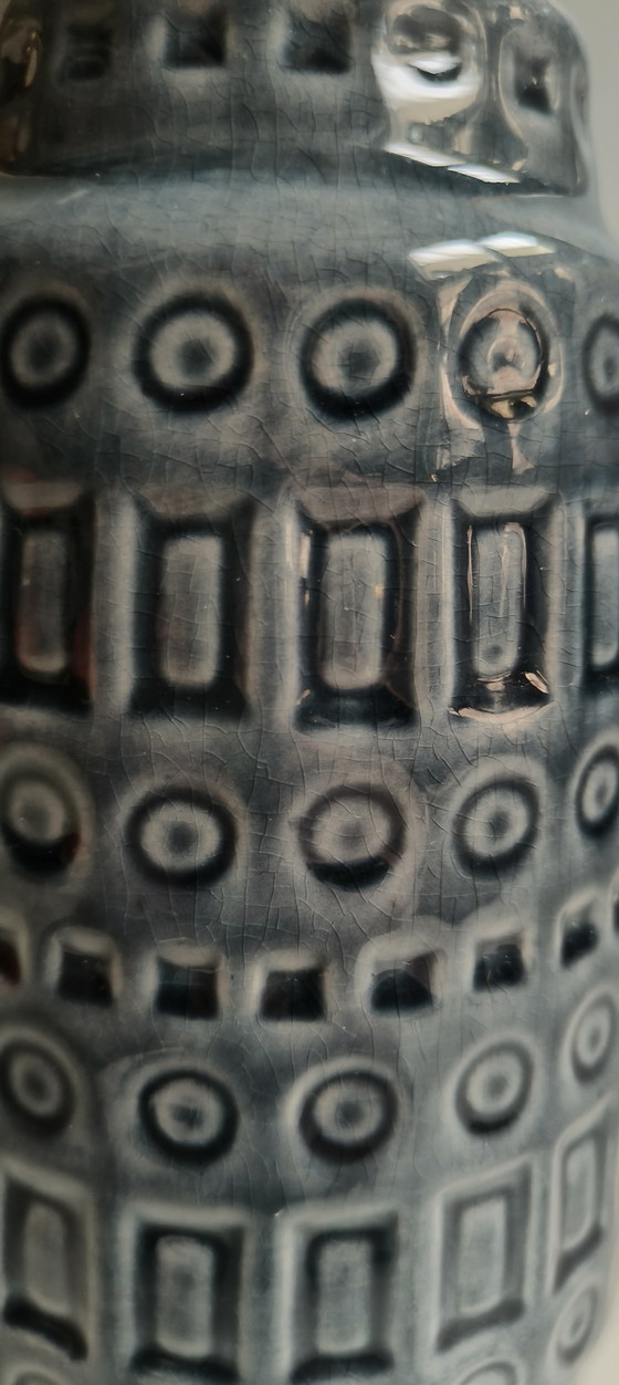 Image 1 of Vaso vintage 1970 Scheurich Inka in ceramica Germania Ovest blu