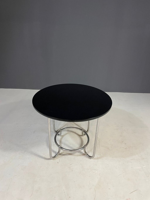 Round Bauhaus Coffee Table by Robert Slezák, Czechoslovakia, 1930s