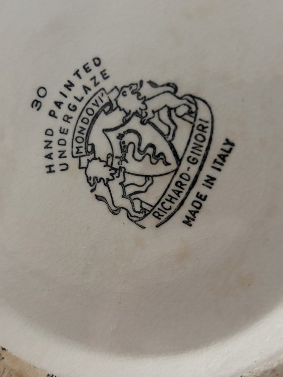 Image 1 of Plat Ancien Richard-Ginori – Collection “Mondovì” – Italie