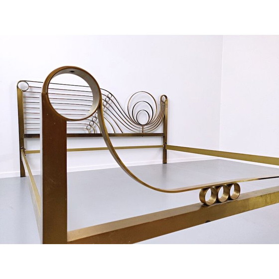 Image 1 of Vintage brass bed by Luciano Frigerio 1970