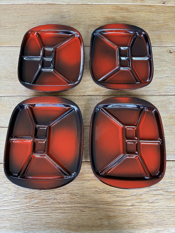 Image 1 of Vintage Duitse Fondue borden