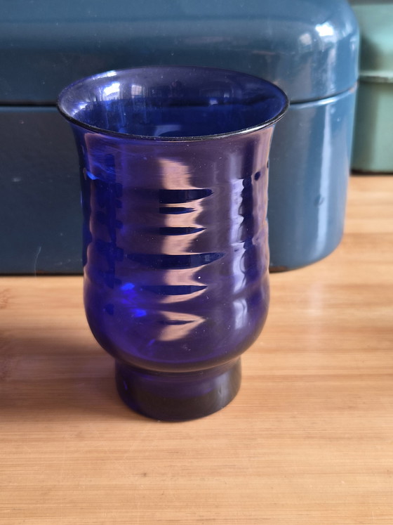 Image 1 of Magnifique service de verres bleu cobalt 5 pièces – comprenant des verres Royal Leerdam