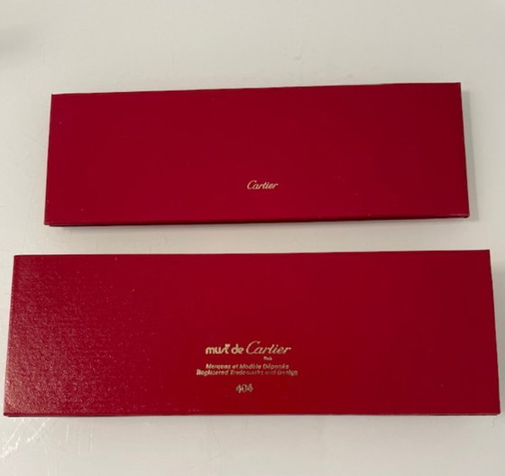 Image 1 of Bolígrafo Cartier Must Santos – Sin usar, platino, completo