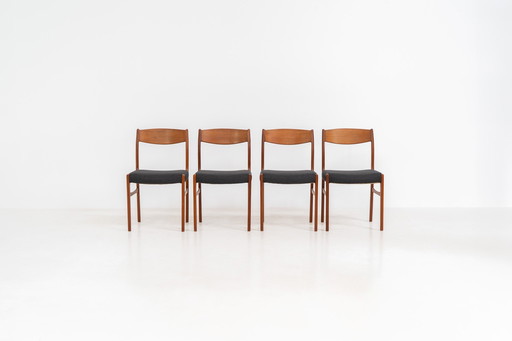 Set of 4 Dining Chairs by Glyngøre Stølefabrik (Denmark, 1960s)