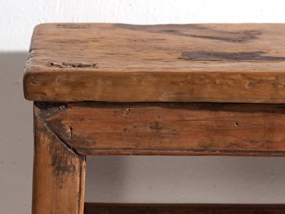 Antieke console tafel voor hal (ca. 1920), Hout, Bruin, Vintage (foto 15 van 19)