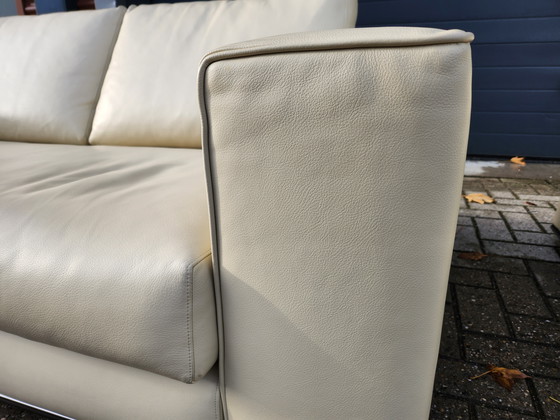 Image 1 of Minotti - Hamilton 2-seater sofa in beige leather (2x)